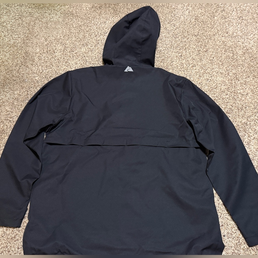 Ozark Trail Hooded Rain Jacket Black Water Wind Resistant Mens Size L NWT - Picture 10 of 10